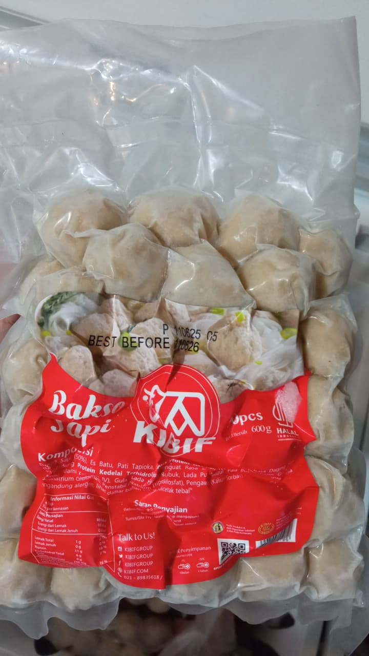 Bakso Sapi - KIBIF 600g isi 50 pcs